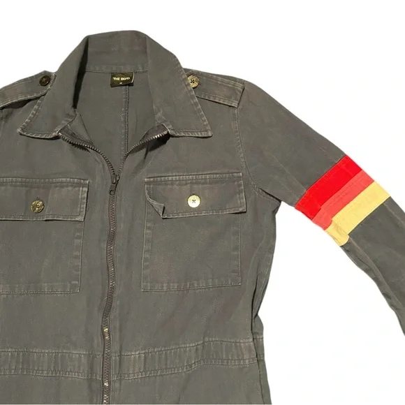 Possibly Vintage Coveralls Jumpsuit Red and Yellow Stripe Accents Size XS Retro - Picture 4 of 8